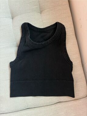 Black Alo Ribbed Tank Top